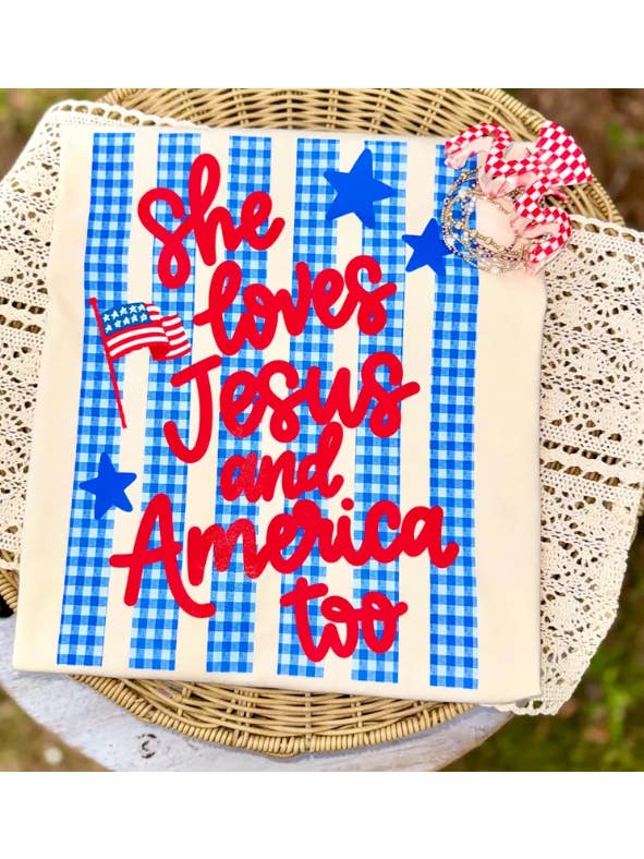 SBT-FLORAL LOVES JESUS AND AMERICAN TOO