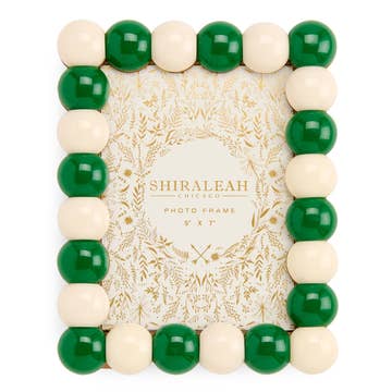 SHIRALEAH 5X7 GREEN AND WHITE BUBBLE FRAME