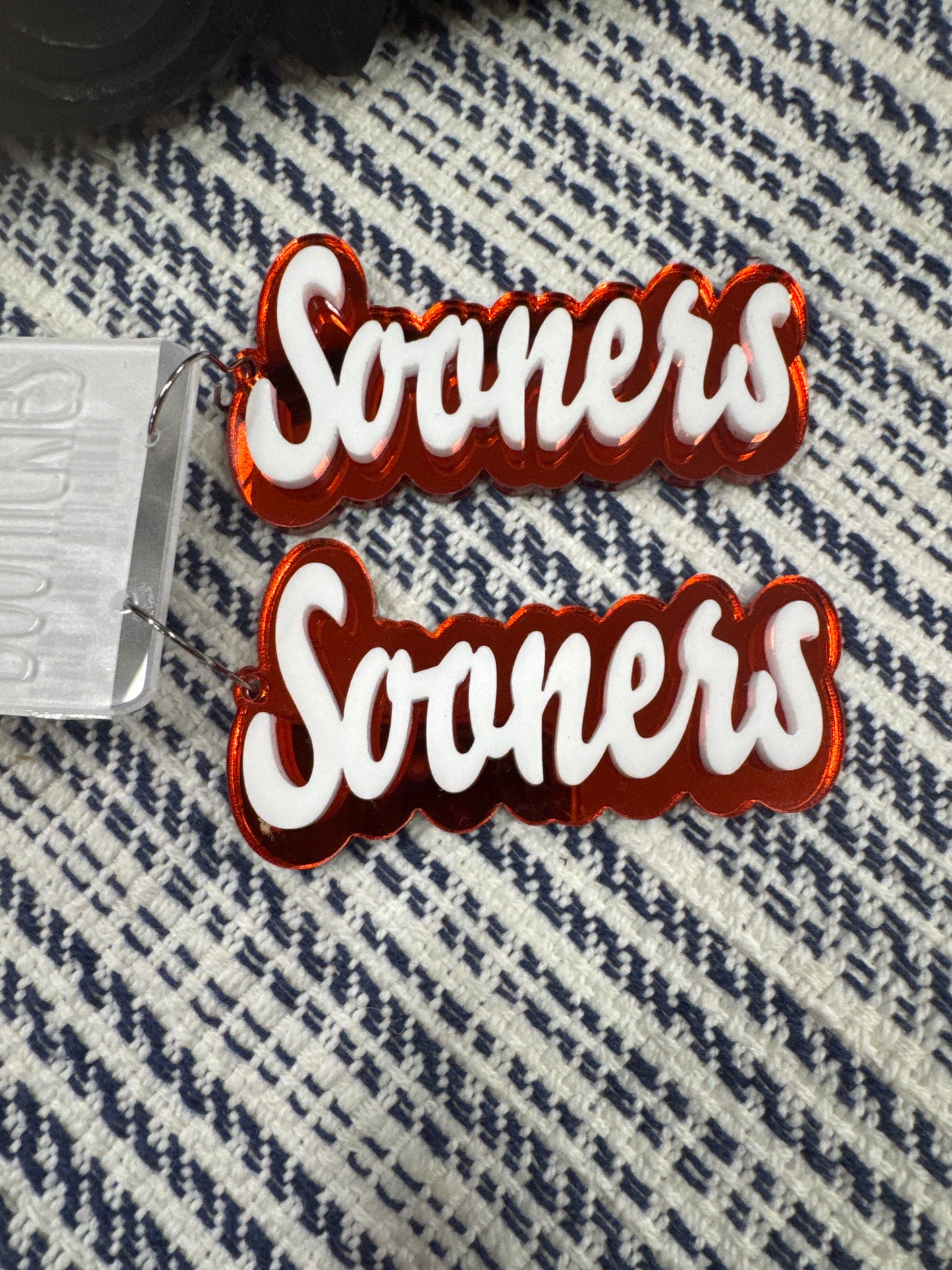 DOOHICKIES- LAYERED MASCOT EARRINGS- SOONERS