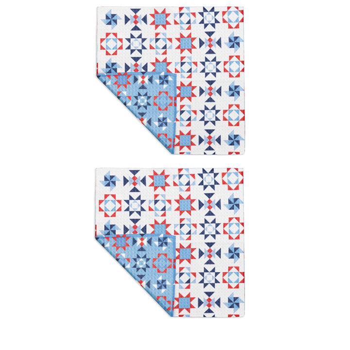 MU KITCHEN VIBE SET OF 2 DISH CLOTHS-AMERICANA