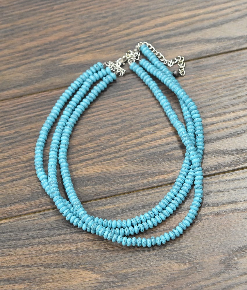 ISAC TURQ BEAD NECKLACE