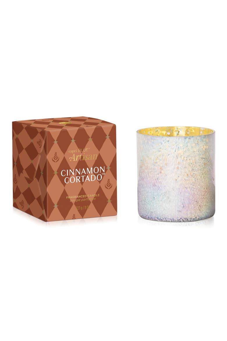 CAPRI BLUE BOXED CANDLE-CINNAMON CORTADO