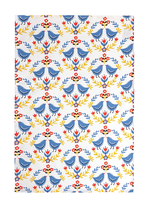 MU KITCHEN-COTTON TOWEL-SCANDI BIRDS