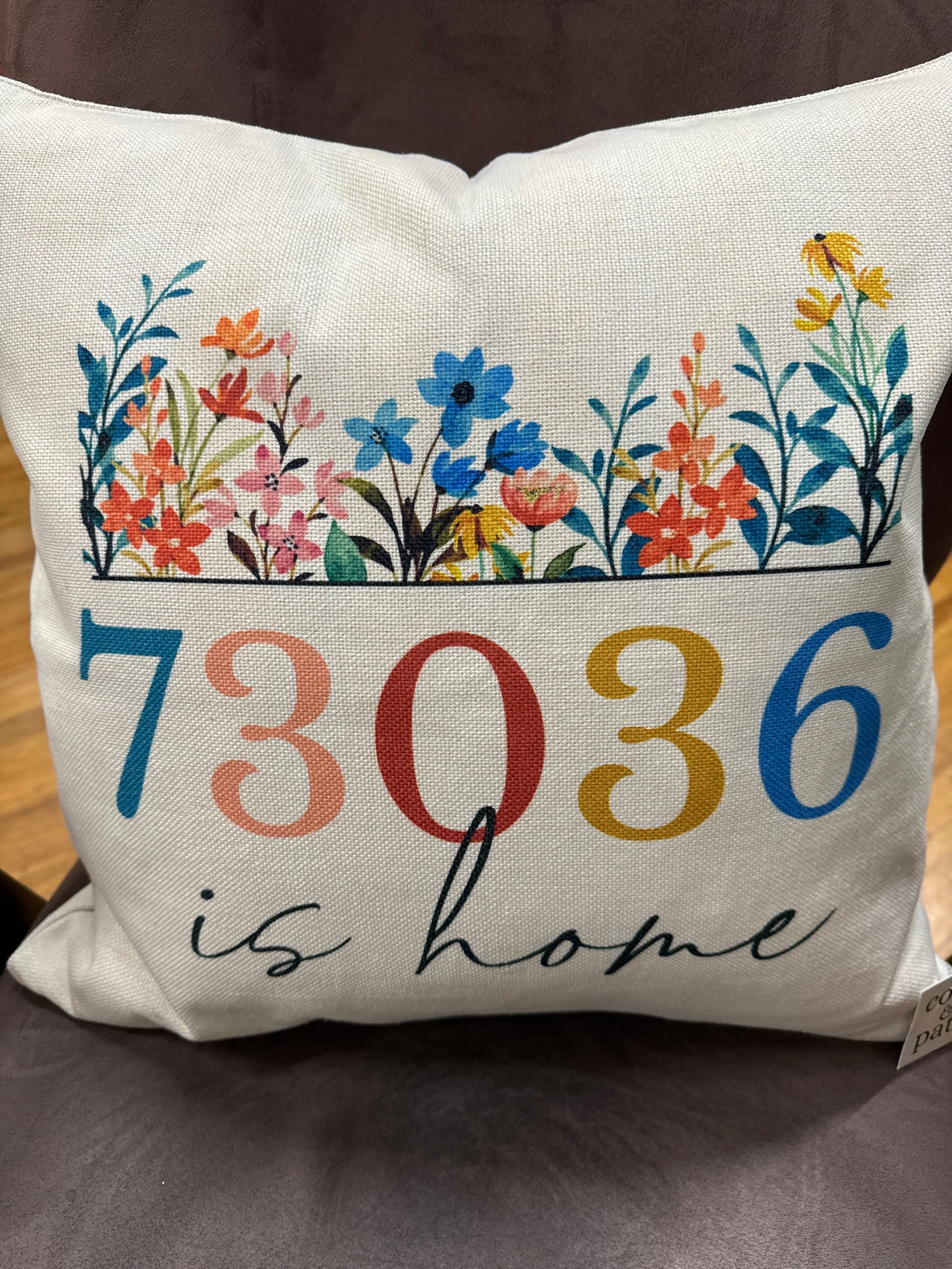 CORA & PATE -ZIP CODE PILLOW