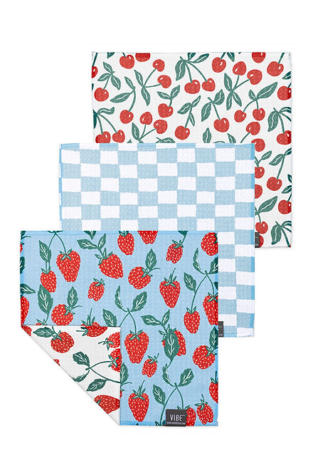 MU KITCHEN VIBE SET OF CLOTHS-FRUIT