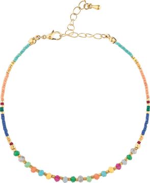 RAIN MULTICOLOR GLASS ANKLET