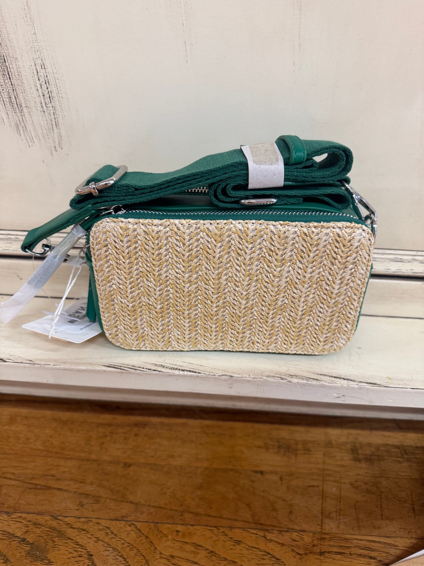 EMPERIA SMALL HANDBAG-TANW/ RATTAN-