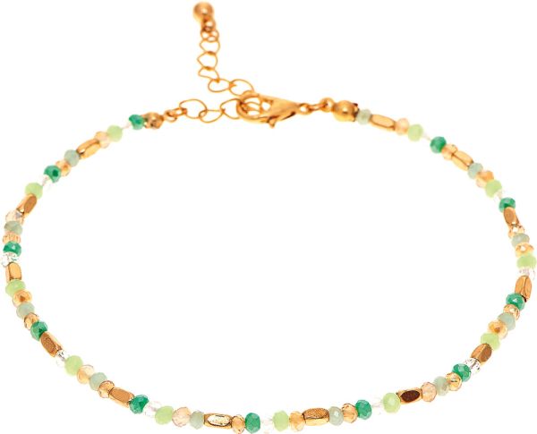 RAIN TURQ GOLD ANKLET