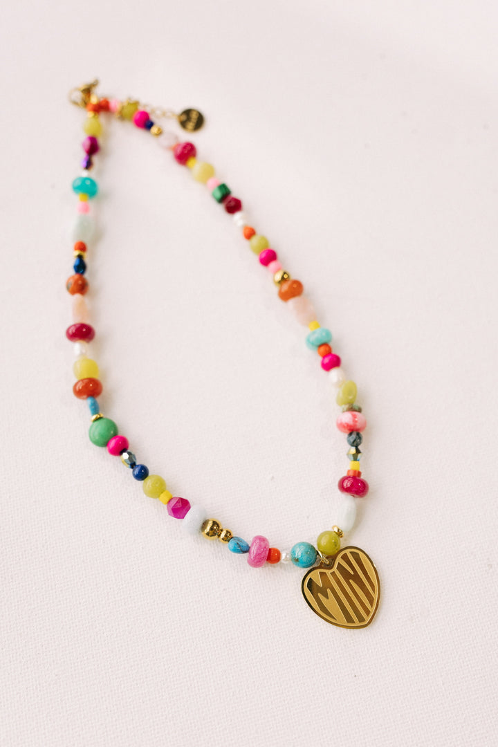 BELJOY MINI BEADED NECKLACE-GOLD