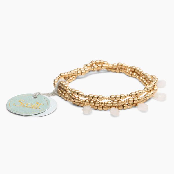 SCOUT/METAL WRAP/TIMELESS/ROSE QUARTZ/GO