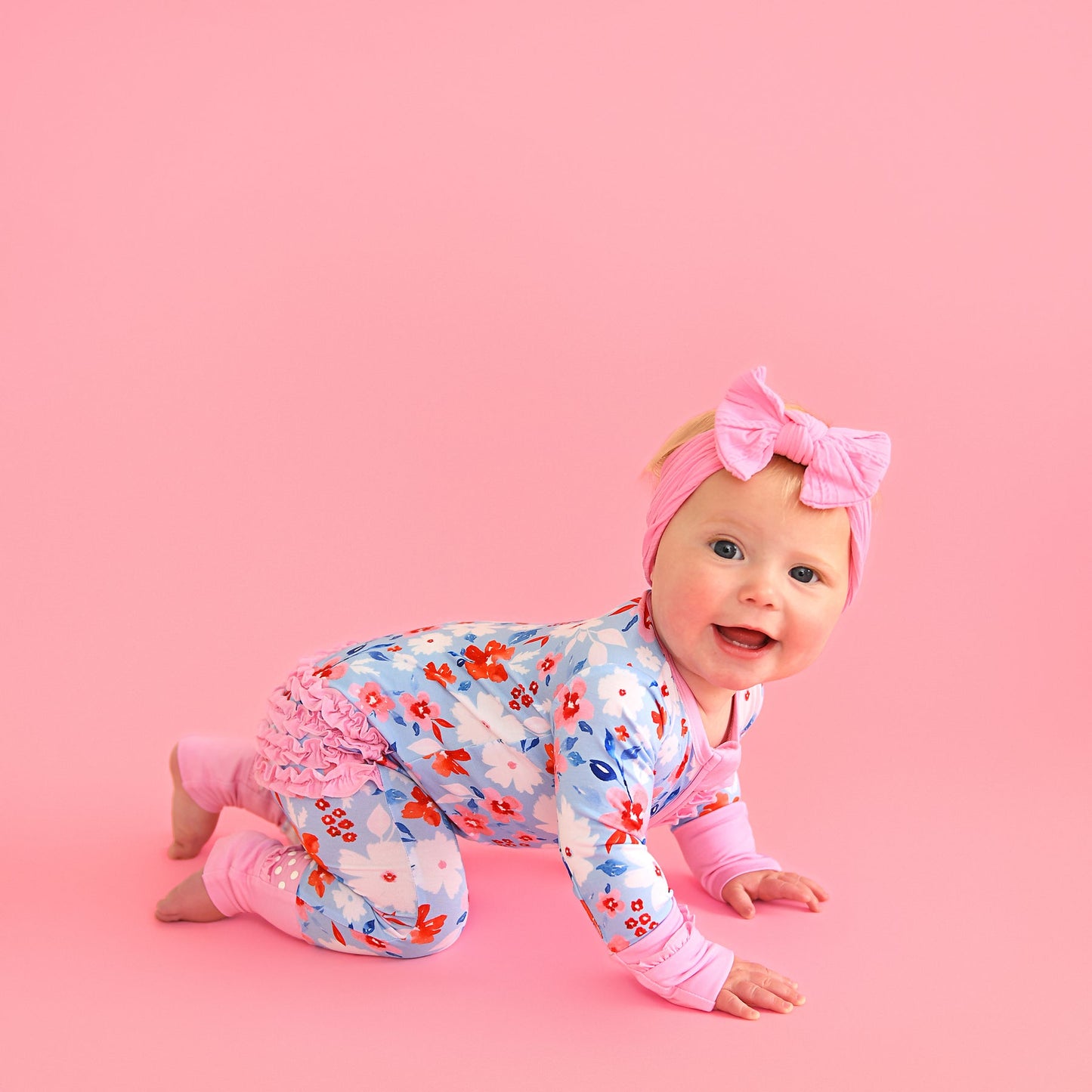 GIGI & MAX- RUFFLE ZIP FOOTIE-BETSY