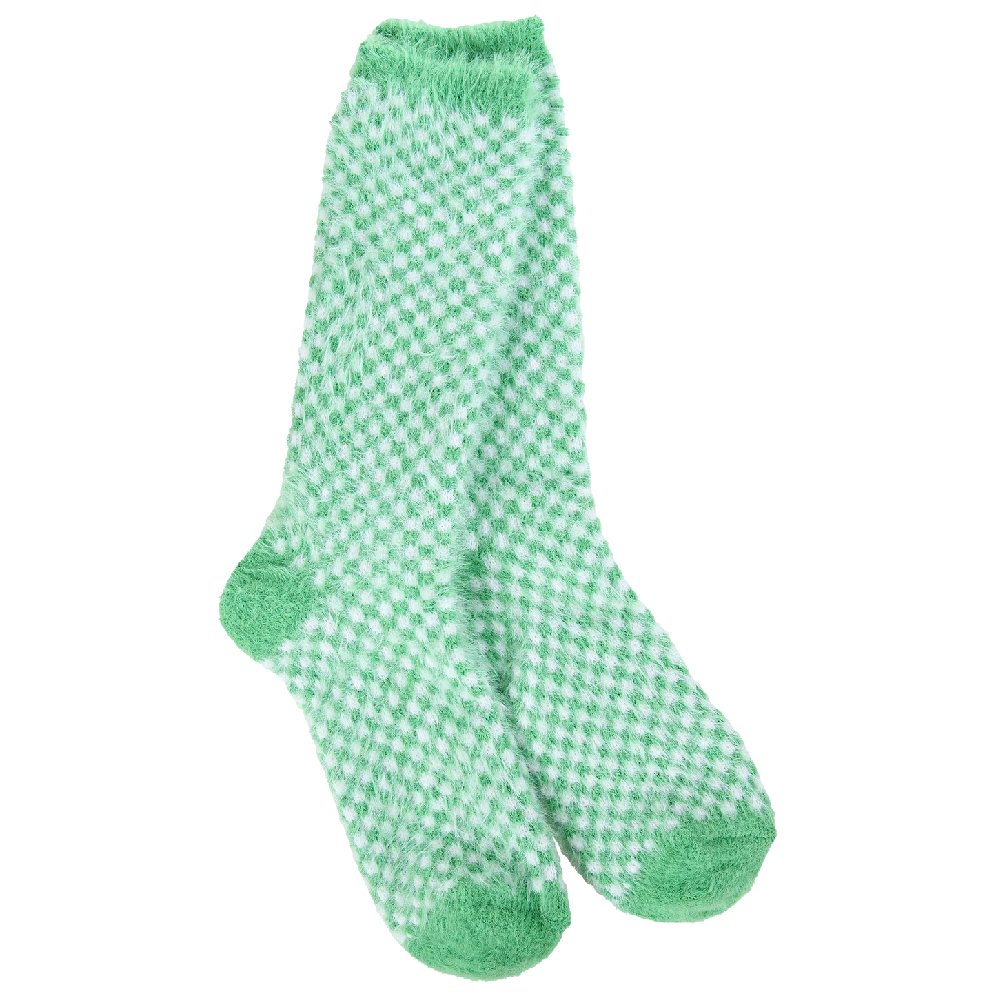 WORLDS SOFTEST SOCK-GREEN CHECK