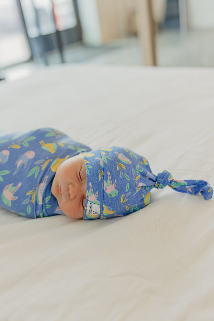 COPPER PEARL TOP KNOT HAT-BIRDIE