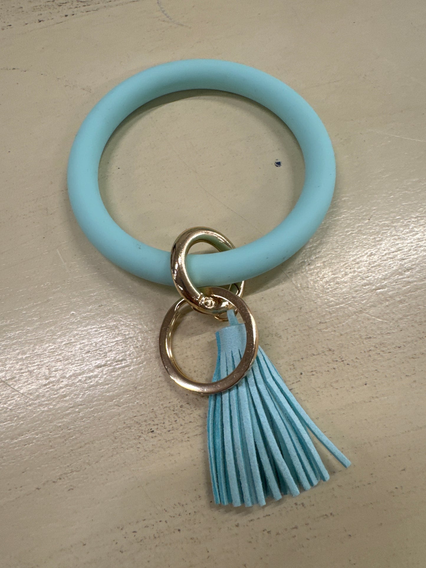 SILICONE KEY RING-SEAFOAM