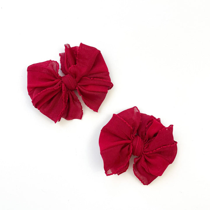 IN AWE PIGGY CLIPS-SET OF 2-DEEP RED