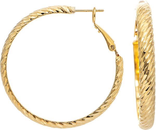 RAIN DIA CUT HYPO PLATED HOOP-G