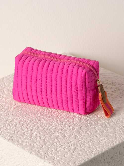 SHIRALEAH-EZRA SM BOXY COS POUCH-MAGENTA