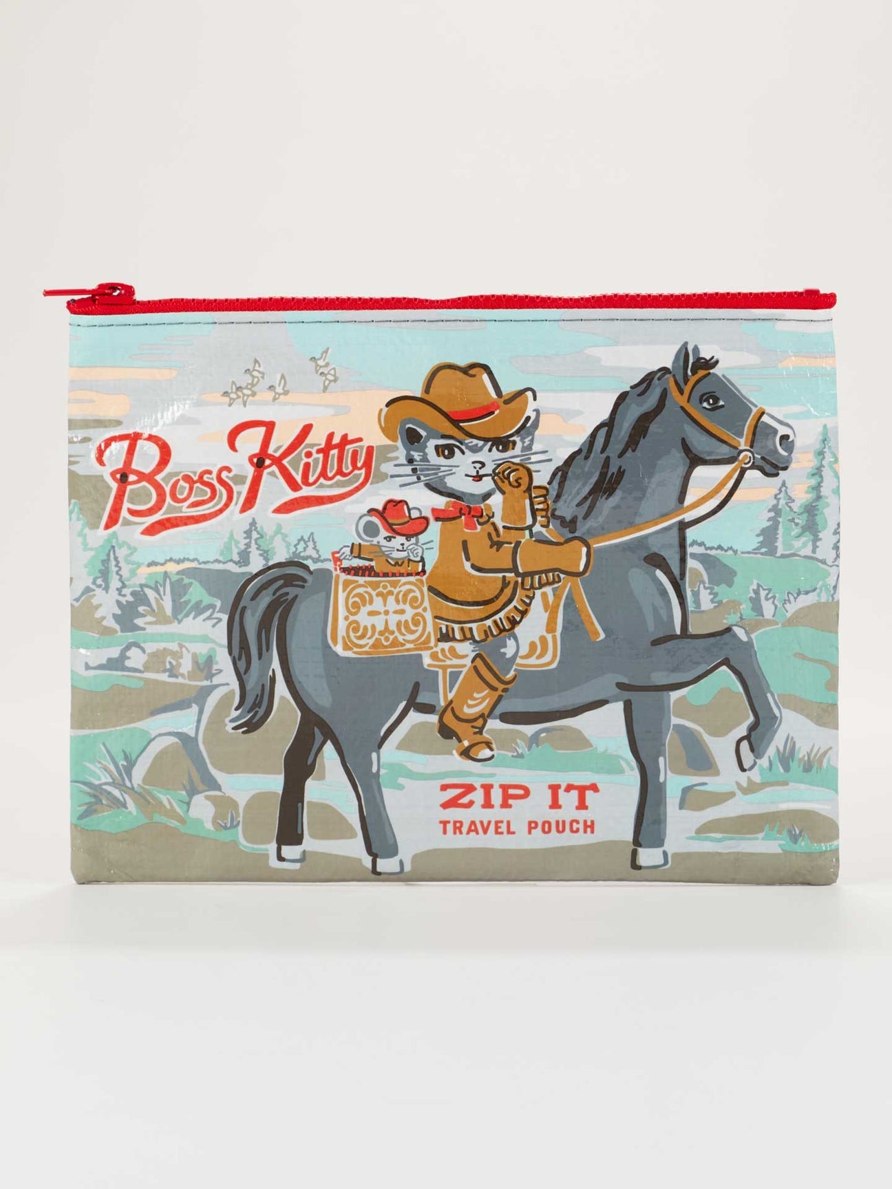 BLUE Q ZIPPER POUCH-BOSS KITTY