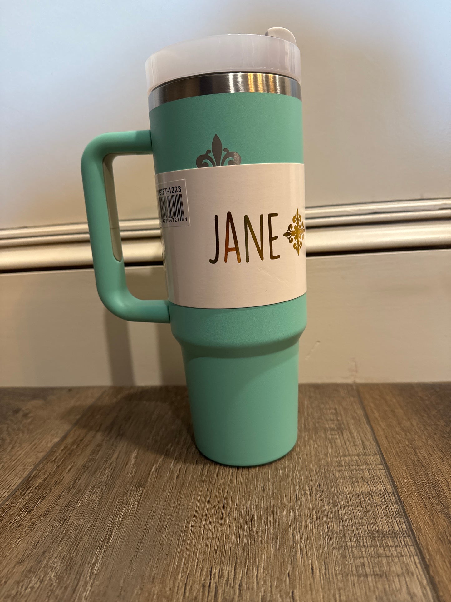 JANE MARIE TUMBLER-TURQ-30oz.