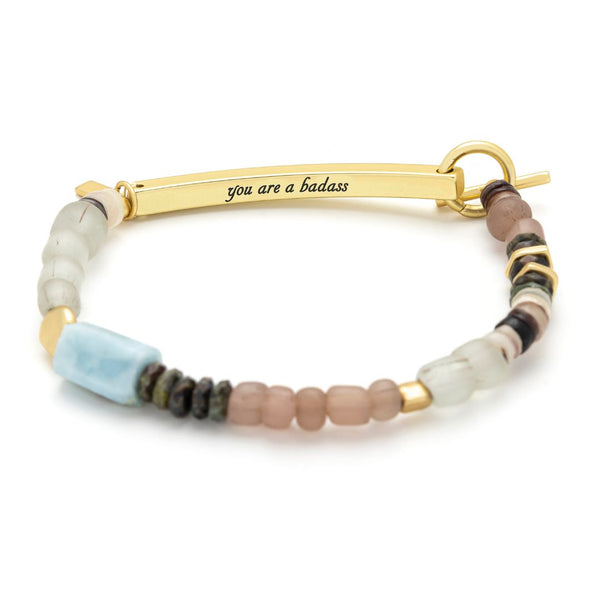 SCOUT HIDDEN MESSAGE BRACELET-BADASS-GOLD