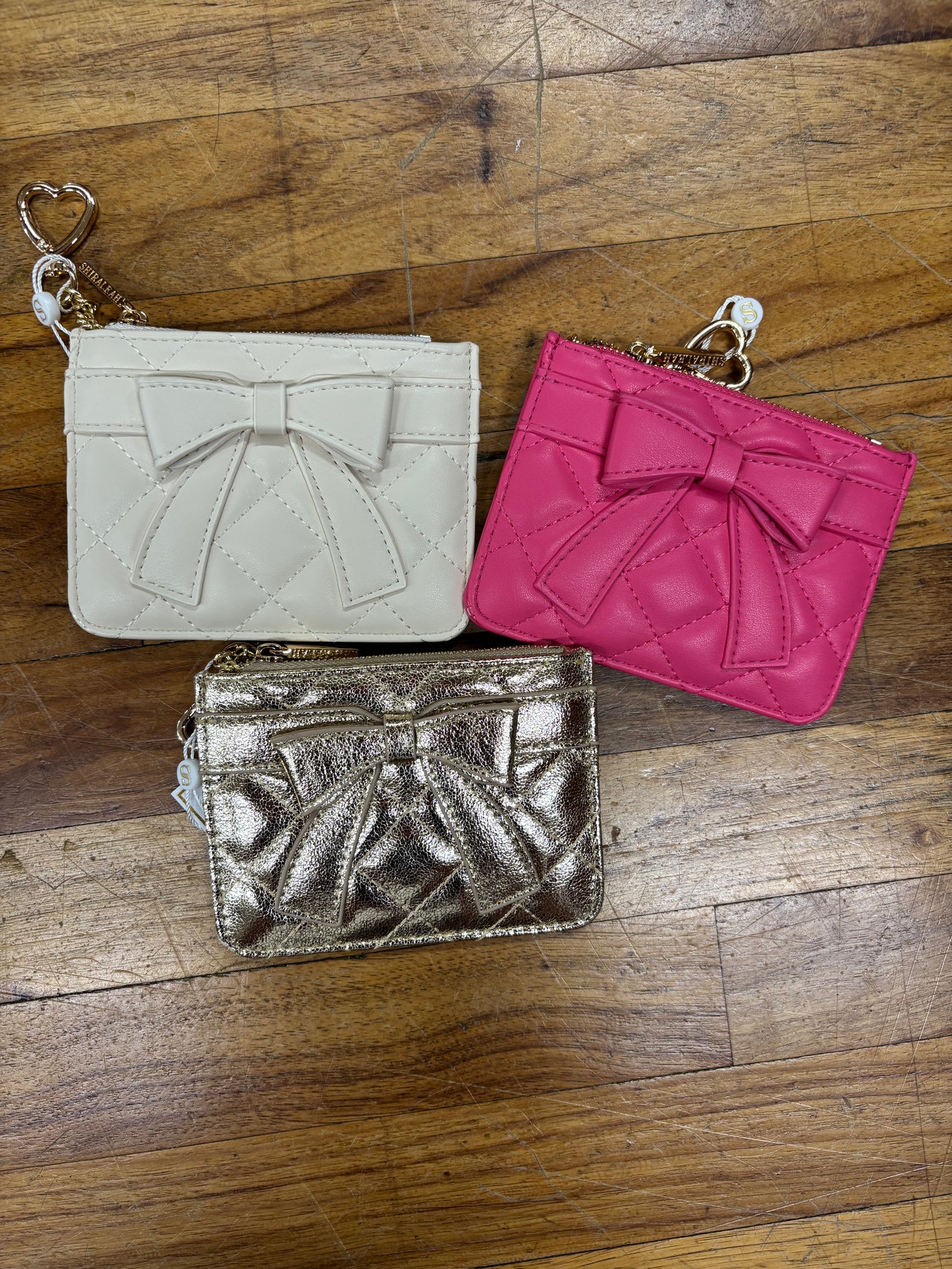 SHIRALEAH QUILTED BOW CARD CASE
