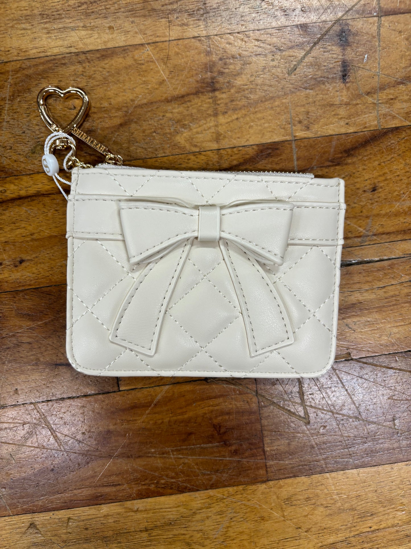 SHIRALEAH QUILTED BOW CARD CASE