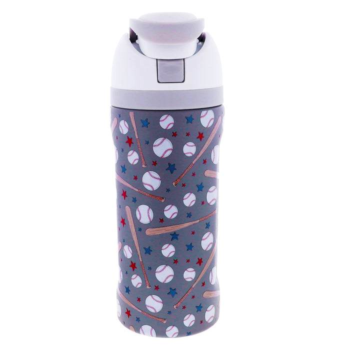 JANE MARIE 16OZ WATER BOTTLE W/STRAW-HOME RUN HERO