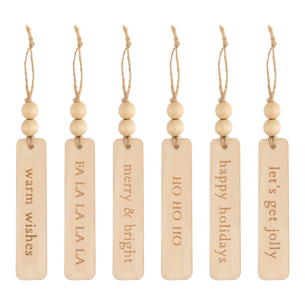 KARMA WOODEN SET OF 6 GIFT TAGS