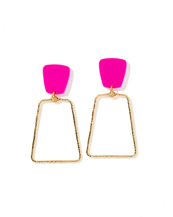 LINNY EARRINGS-KAELYN-MAGENTA