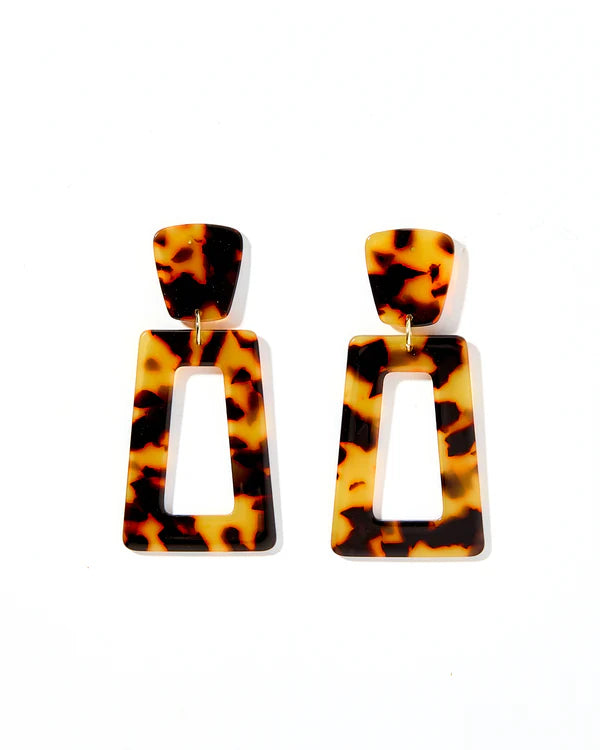 LINNY EARRINGS-KENNEDY - BROWN TORT