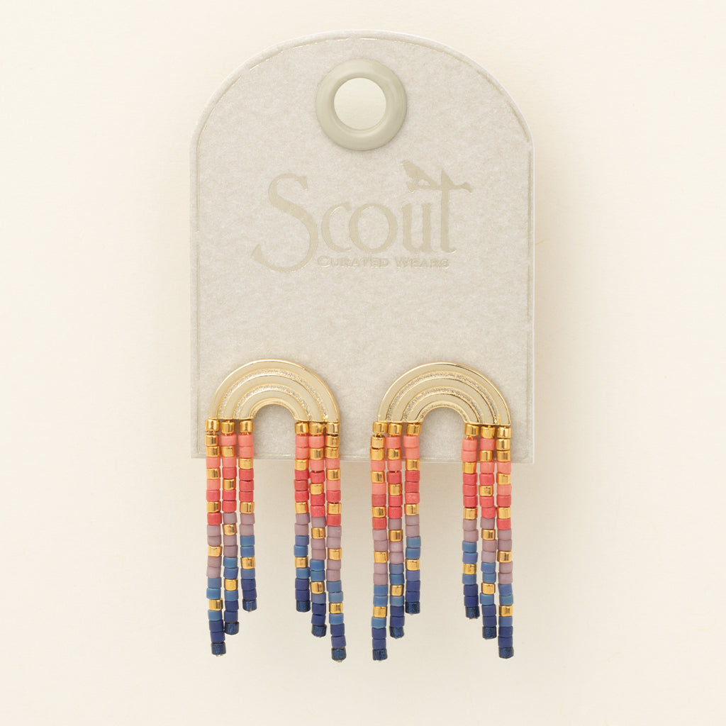 SCOUT RNBOW FRINGE EARRING-MULTI GOLD