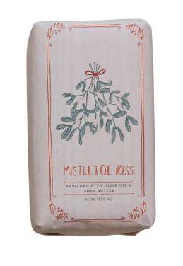 CHRISTMAS BAR SOAP-MISTLETOE KISS