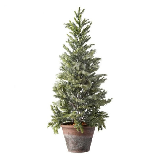 24" PTD FROSTED MINI SPRUCE TREE