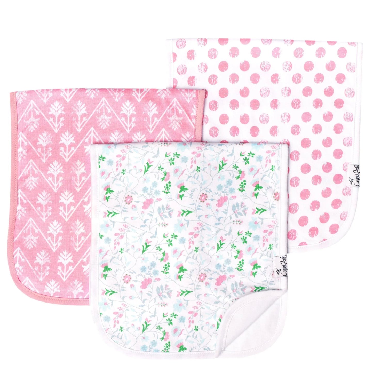 COPPER PEARL BURP BIB/CLAIRE