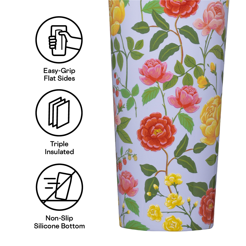 CORKCICLE COLD CUP - ROSES PURPLE 24 OZ