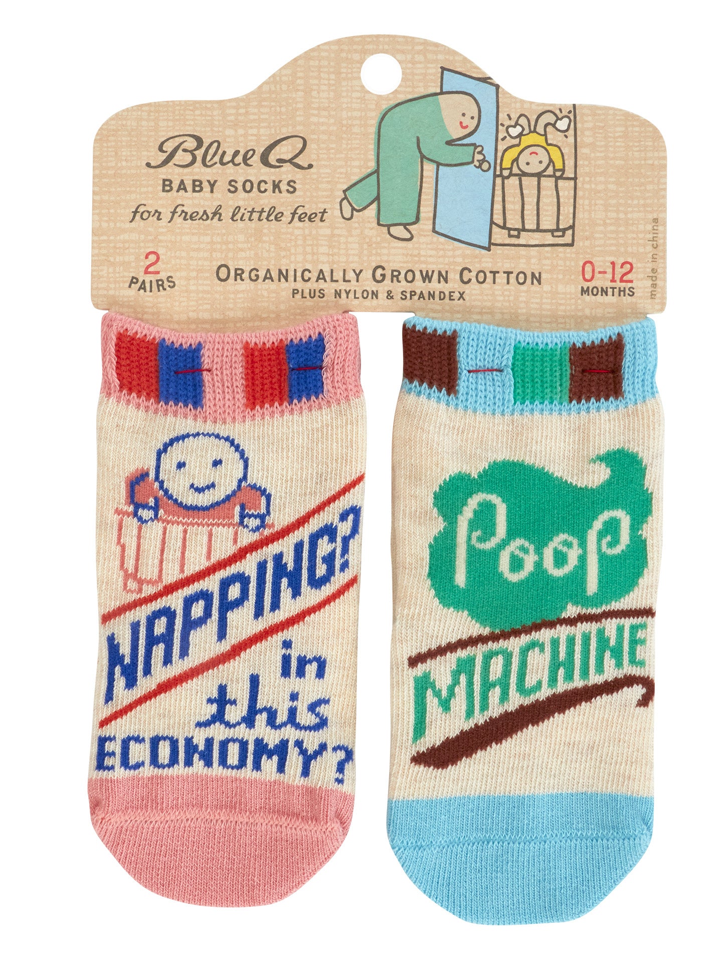 BLUE Q SOCKS-NAPPING/POOP MACHINE