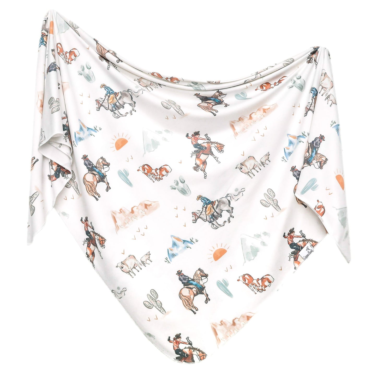 COPPER PEARL KNIT SWADDLE BLANKET-BOONE