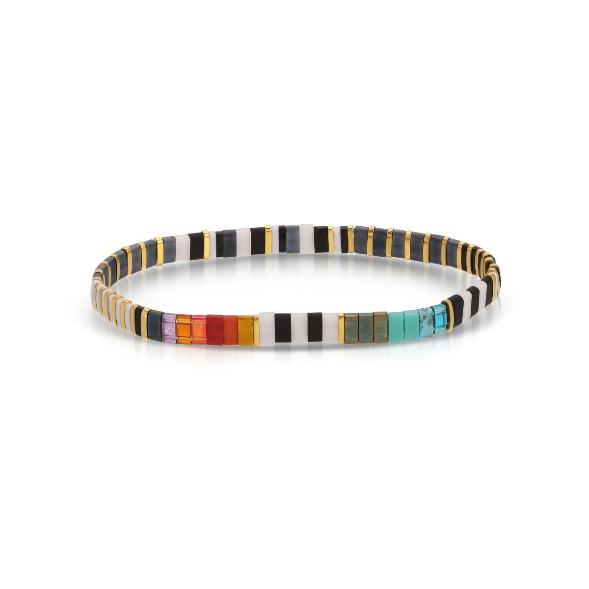 SPLENDID IRIS-MIYUKI TILA STRETCH BRACELET-LDK MUL