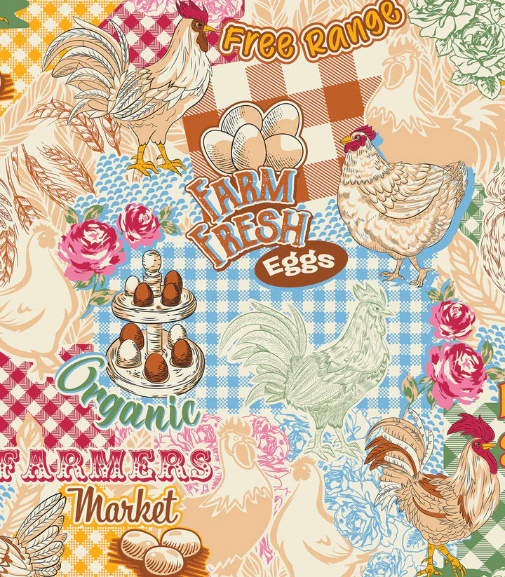 TWO LUMPS-SILLI BOWL COZY-VINTAGE CHICKENS