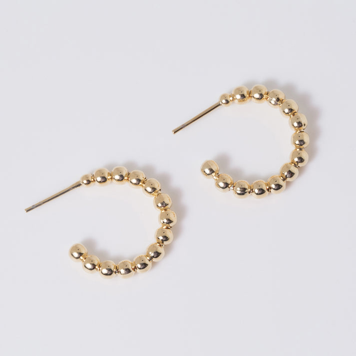 COASTAL GRIT-HIGHLAND HOOP EARRINGS-GOLD
