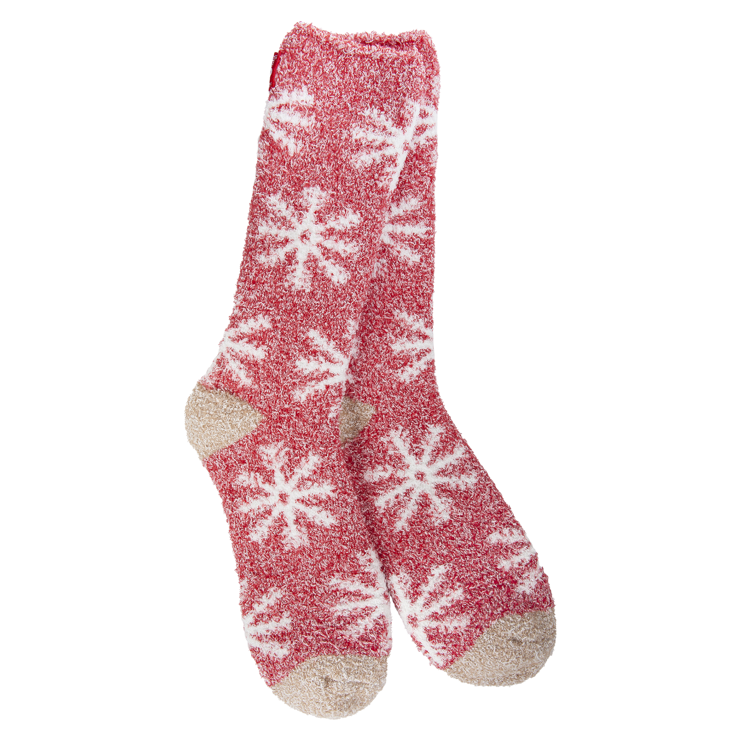 WORLDS SOFTEST SOCK-SNOWFLAKE-RED