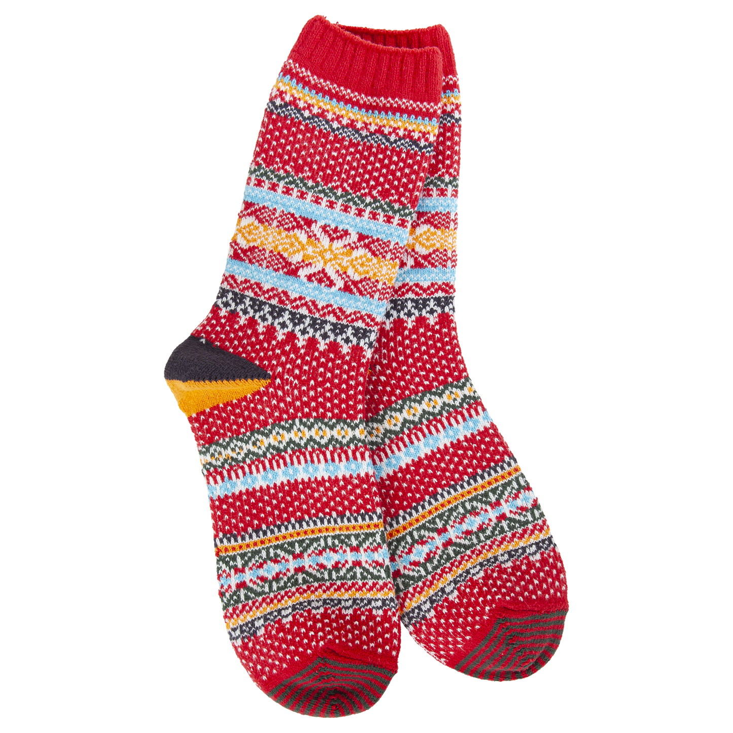 WORLDS SOFTEST SOCK-RED MULTI