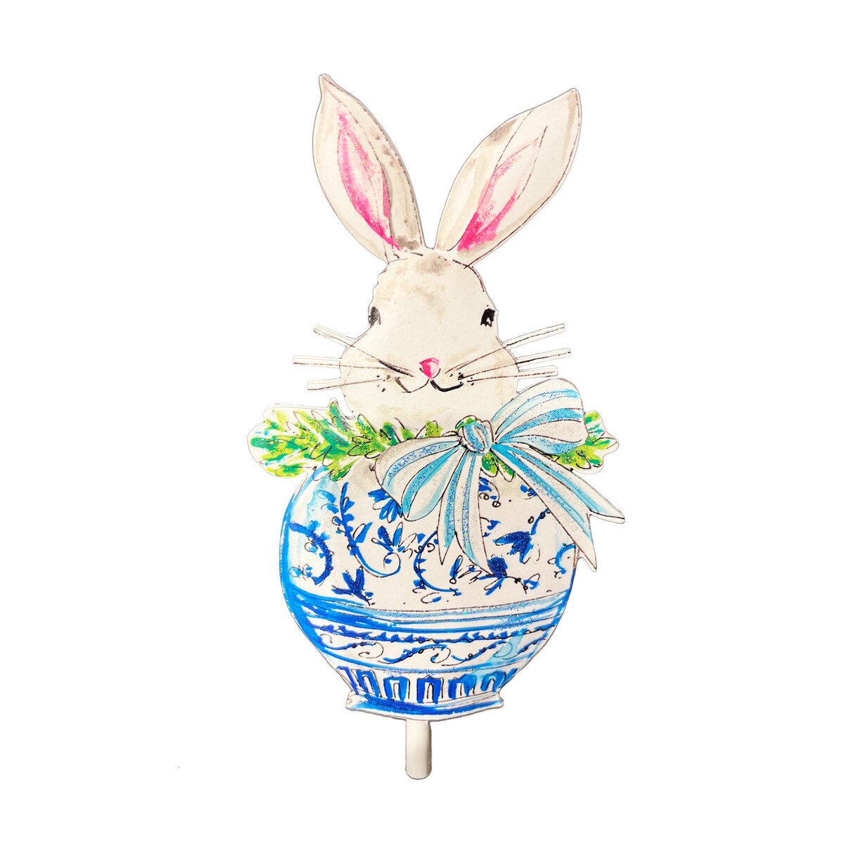 ROUND TOP BECKS EGG & BUNNY FINIAL