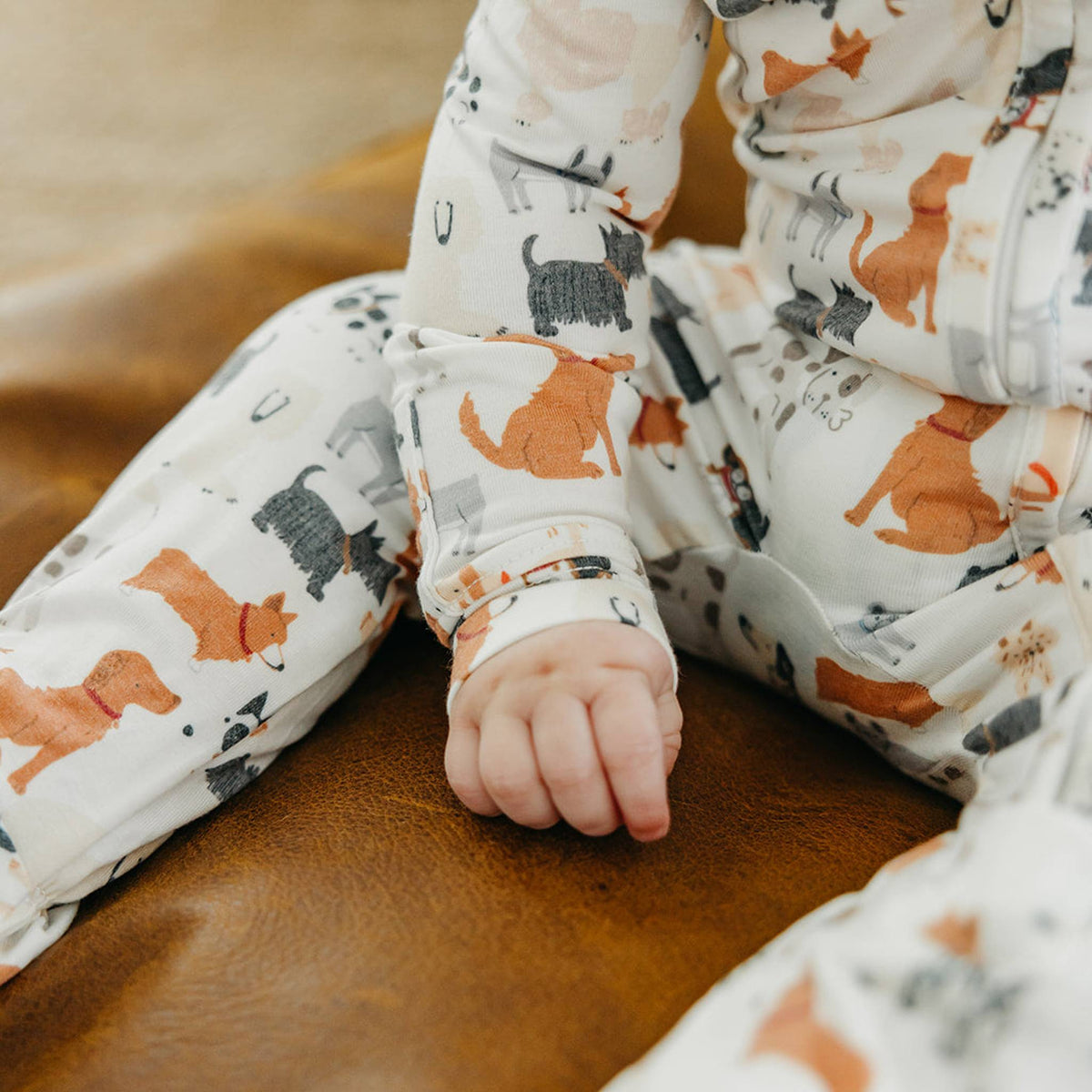 COPPER PEARL ZIP-UP FOOTIE-RUFUS