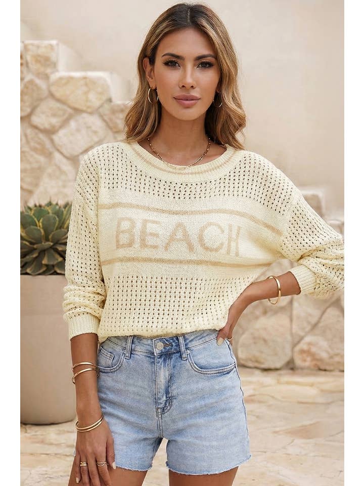 LITTLE DAISY CLOSET BEACH TOP- CREAM