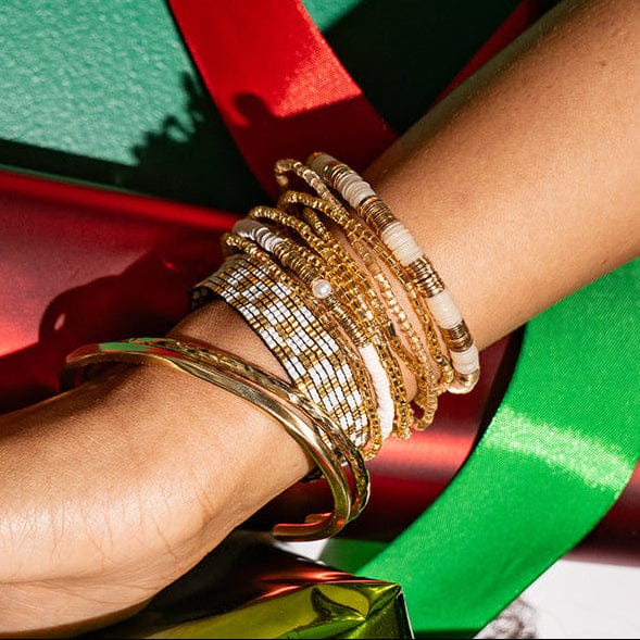 INK & ALLOY ALEX BRACELET-BLK/GOLD