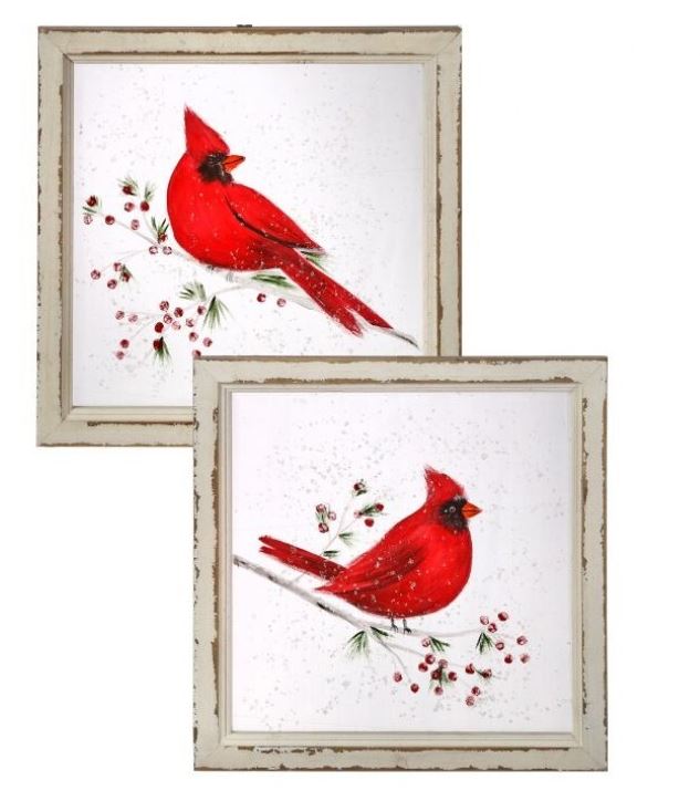 16X16 CARDINAL/BERRIES ON SCREEN