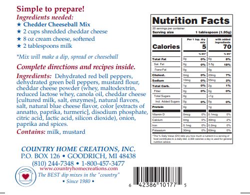 CHC DIP MIX-CHEDDAR CHEESEBALL
