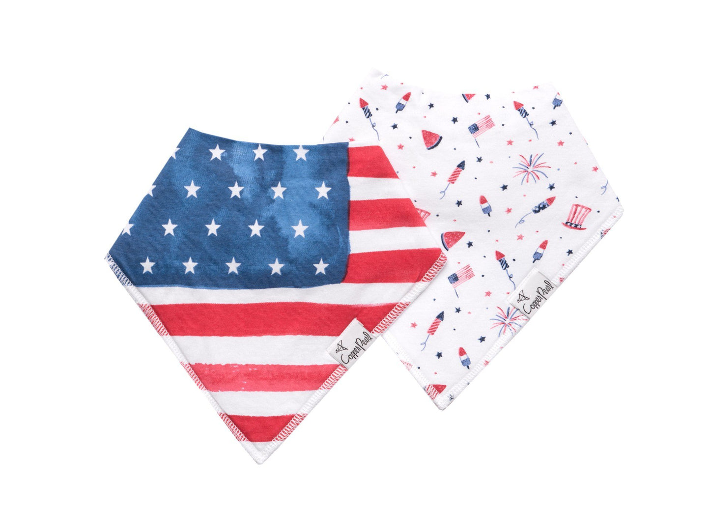COPPER PEARL BANDANA BIBS 2 PACK-PATRIOT
