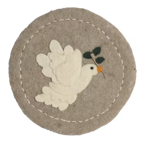 MUD PIE FELT TRIVET- DOVE